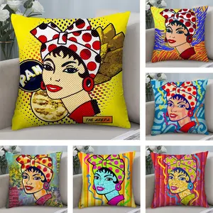 A-Aesthetic Art Venezuela Cushion Cover Soft Short Plush Fabric Double-Sided Print | Organic, Breathable,Sofa Pillow Case,Invisible zipper Mite Removal Durable Materia | Warm Winter Home Child Gift