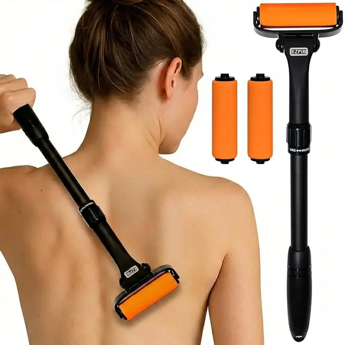 EZPIK Lotion Applicator for Back, Extendable up to 23" - Curved Design Back Lotion Applicator for Elderly/Seniors with Limited Mobility, Lotion Stick & Sunscreen Applicator for Skin Cream, Oils & More