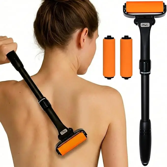 EZPIK Lotion Applicator for Back, Extendable up to 23" - Curved Design Back Lotion Applicator for Elderly/Seniors with Limited Mobility, Lotion Stick & Sunscreen Applicator for Skin Cream, Oils & More