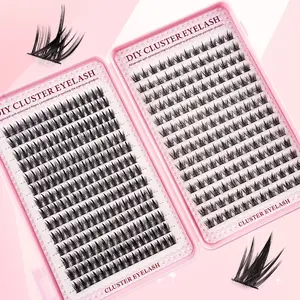 Surprise DIY False Lash Extensions, Wispy Lashes, Natural Look with Dense CC Curl, Mixed Length, Non-Toxic, Suitable for Various Makeup Styles