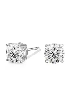 Shiny Silver Stud Earrings