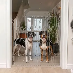 Extra Tall Retractable Dog Gate Plus, Heavy Duty Metal Pet Barrier for Stairs, Doorways & Hallways