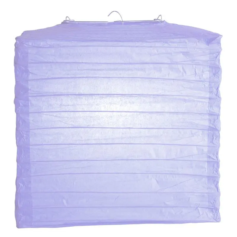 10 Inch Lavender Square Shaped Paper Lantern 10 Inch Lavender Square Shaped Paper Lantern