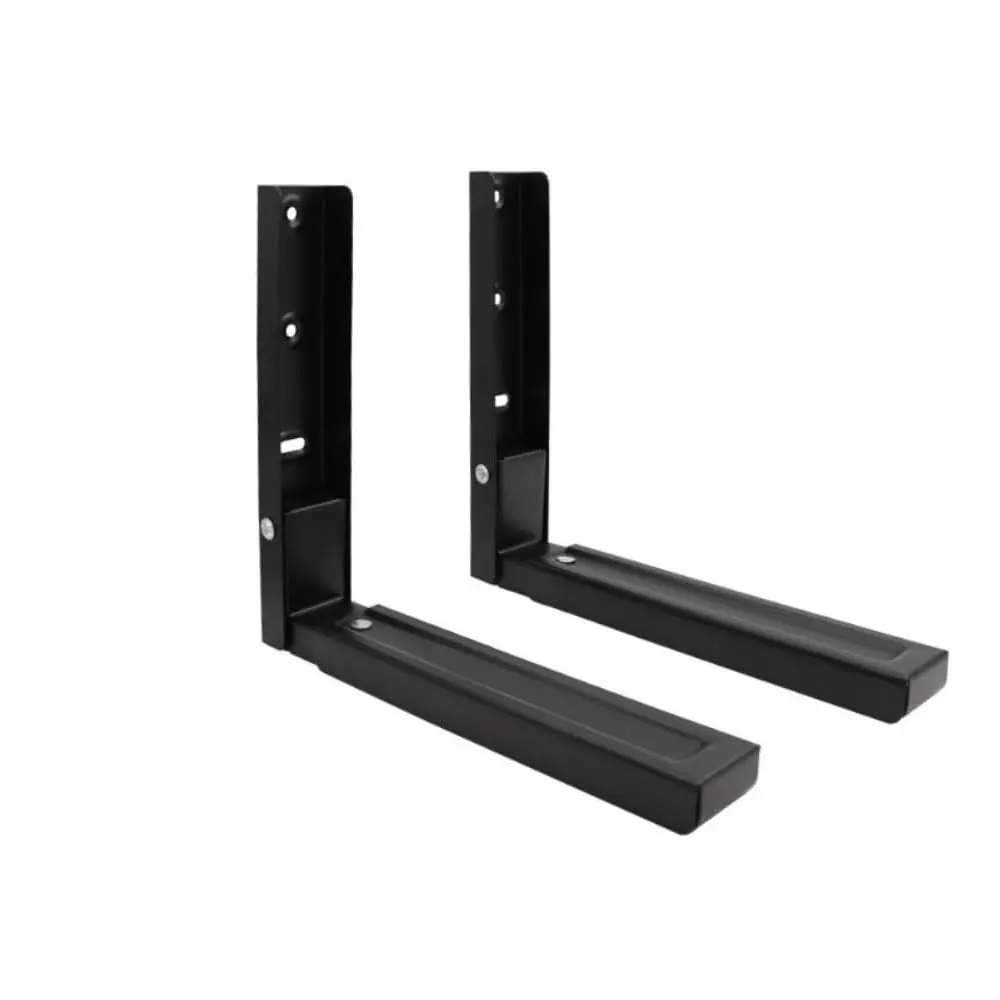 2-pack Universal Microwave Shelf Wall Mount  Foldable Arm Adjustable Extensible Hanging Brackets Oven Stand Rack