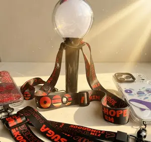 K-pop Lightstick Strap Lanyard – Fanmade Phone Strap with Random Stickers, Concert Tour Accessory, Kpop Fan Gift, Phone Case Strap
