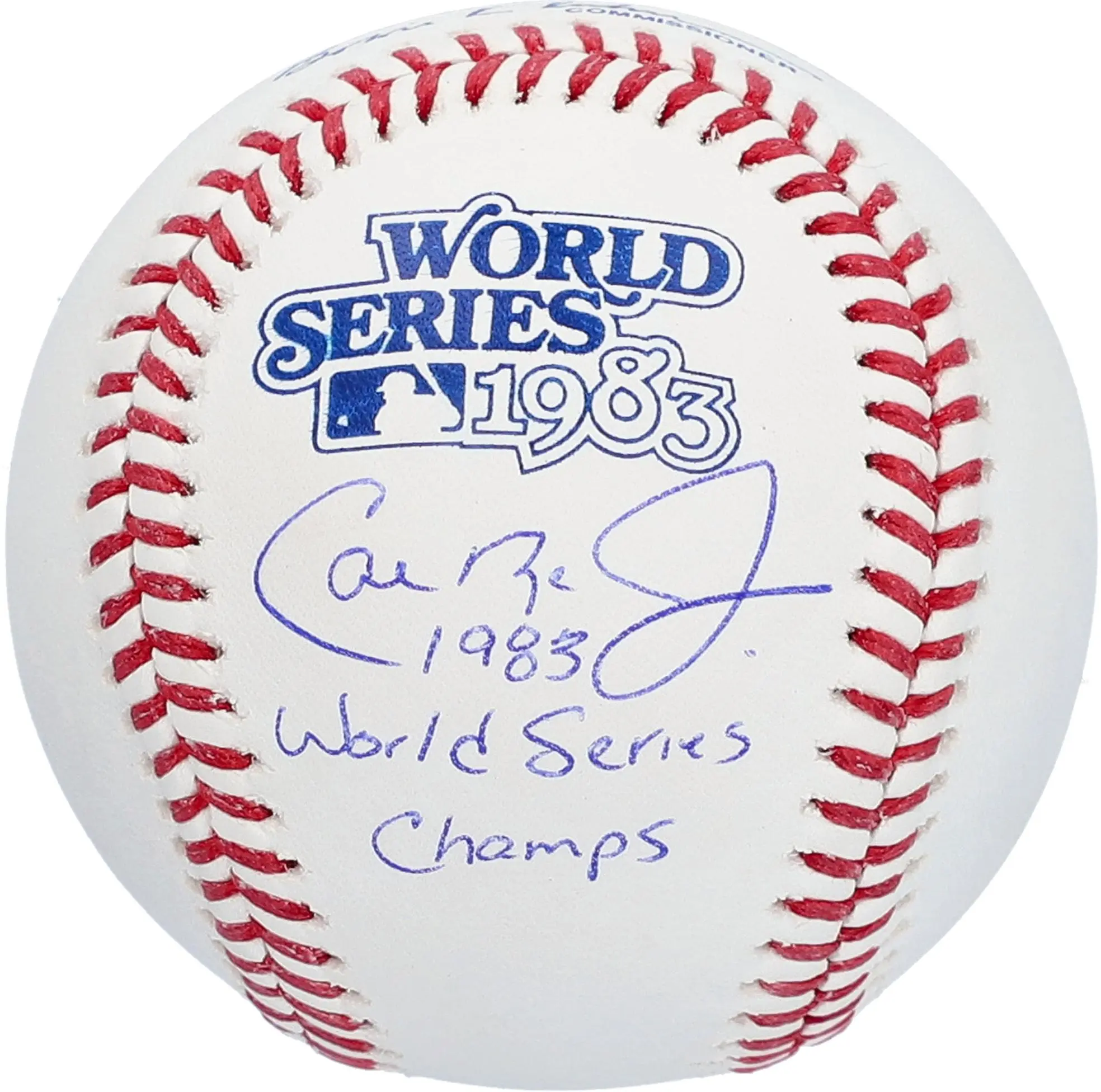Cal Ripken Jr. Baltimore Orioles Autographed 1983 World Series Logo Baseball with "1983 WS Champ" Inscription - Fanatics Authentic Certified
