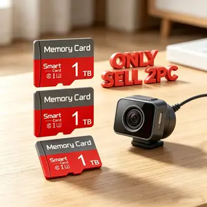 2 Pack Set SD Card for Car Audio, Durable Micro SD Card for Dash Cams, MicroSDXC Card for PC Storage, 1TB SD Memory Card & Micro TF SD Cards for Mobile Phones and Surveillance Cameras