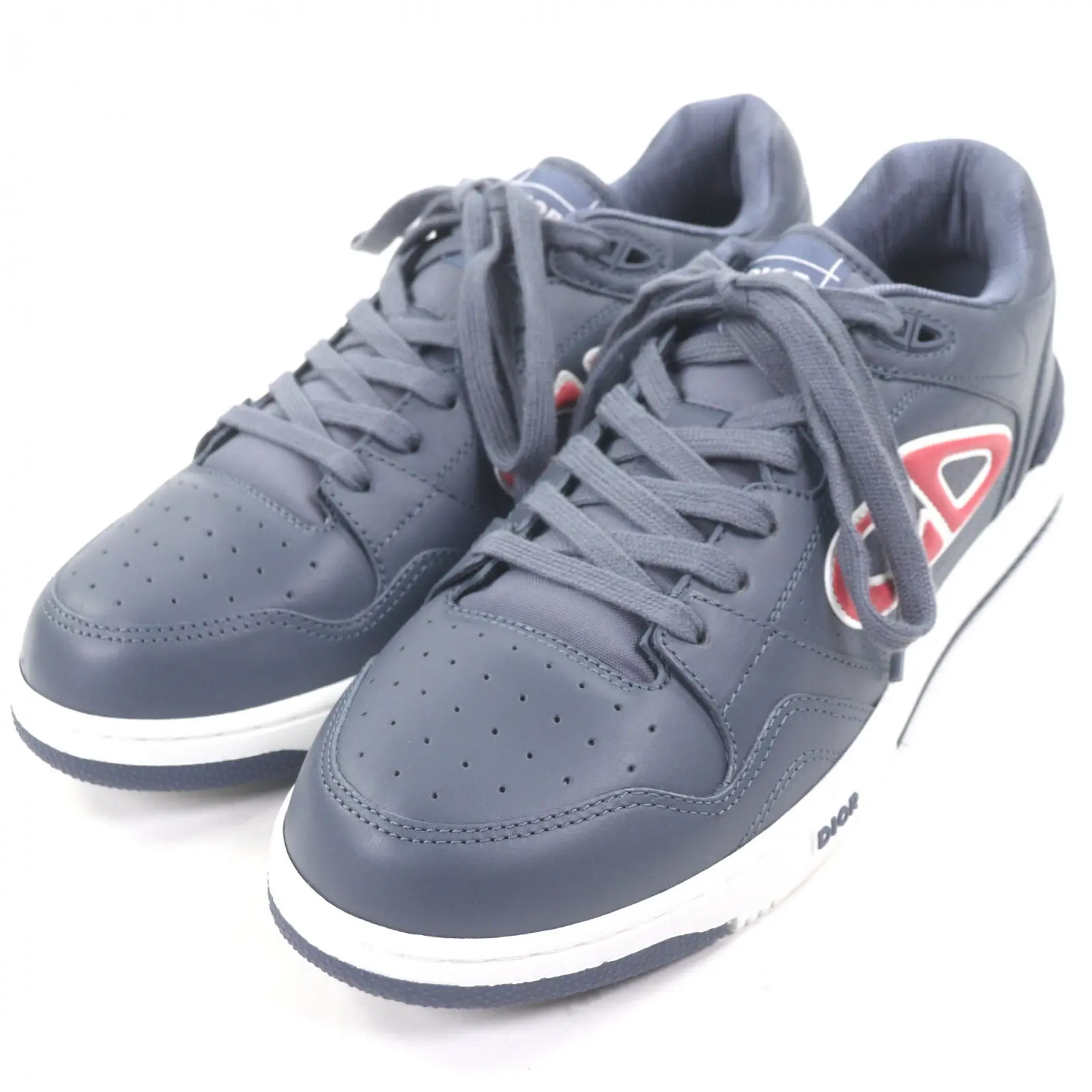Pre-owned Dior Calfskin Small Leather Goods Stone Island Leather Sneakers