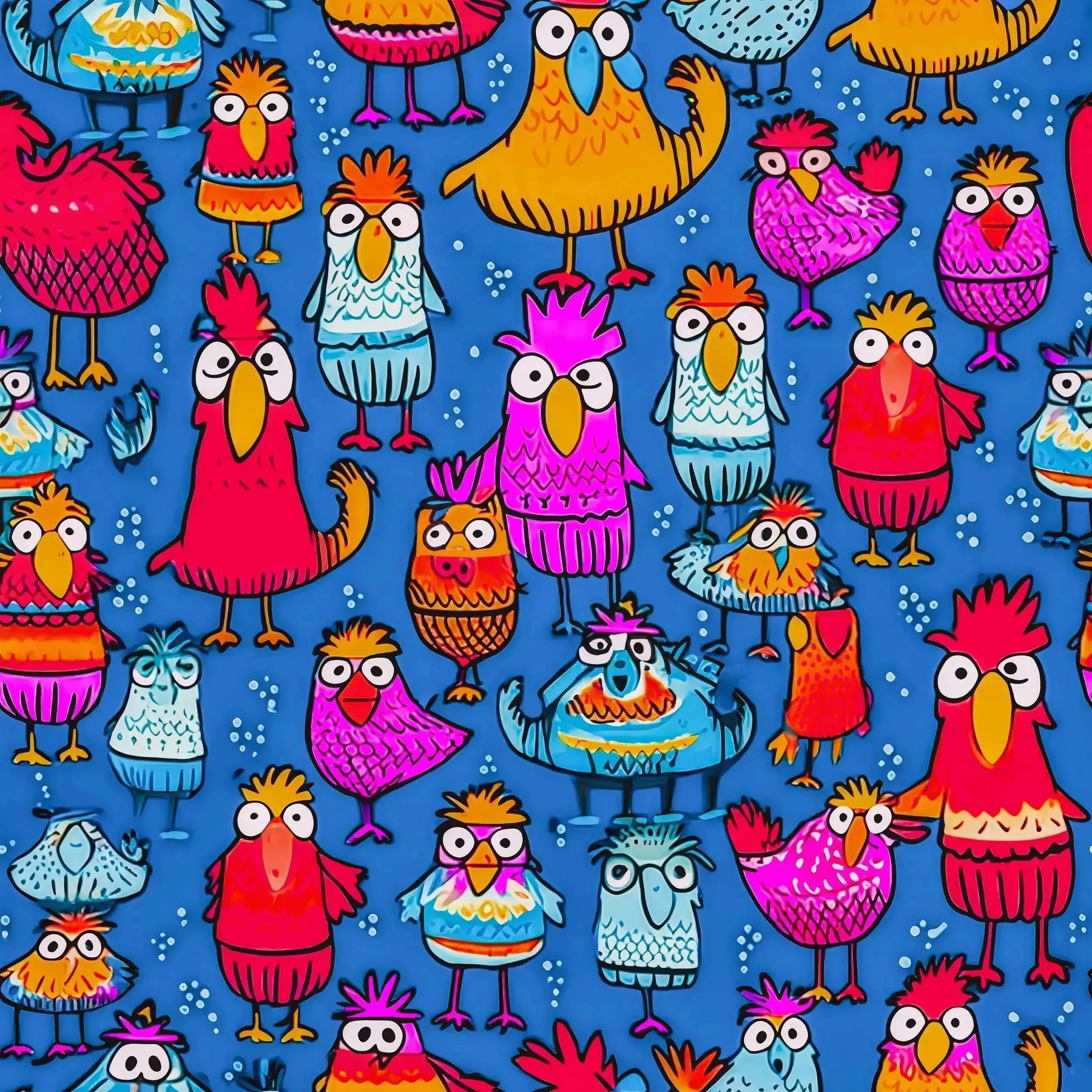 Colorful Chickens Wrapping Paper Rolls | Whimsical & Playful Gift Wrap