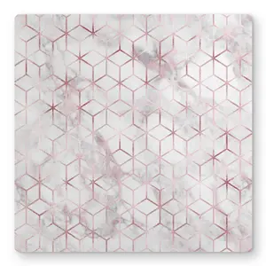 212 MAIN Lightweight Aluminium Metal Wall Art - 16x16 in Abstract Geometric Symmetry Design, Wall-Mounted Accent Decorative Graphic Geometric Block Prints for Home Decor, Abstract Geometric Prints