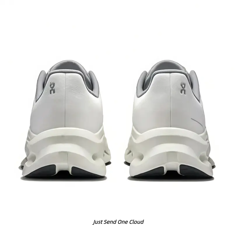 Cream White Wave Hollow Cushion Water Resistant Slip-On Jogging Shoes Unisex Minimalist All-Season Daily Footwear
