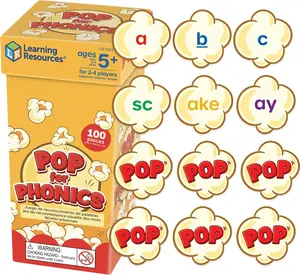 Learning Resources POP for Phonics - Learn to Read Phonics Flash Cards, Kindergarten Learning Games for Kids 5-7, Homeschool Spelling & Language Development Activities, Reading Flash Cards