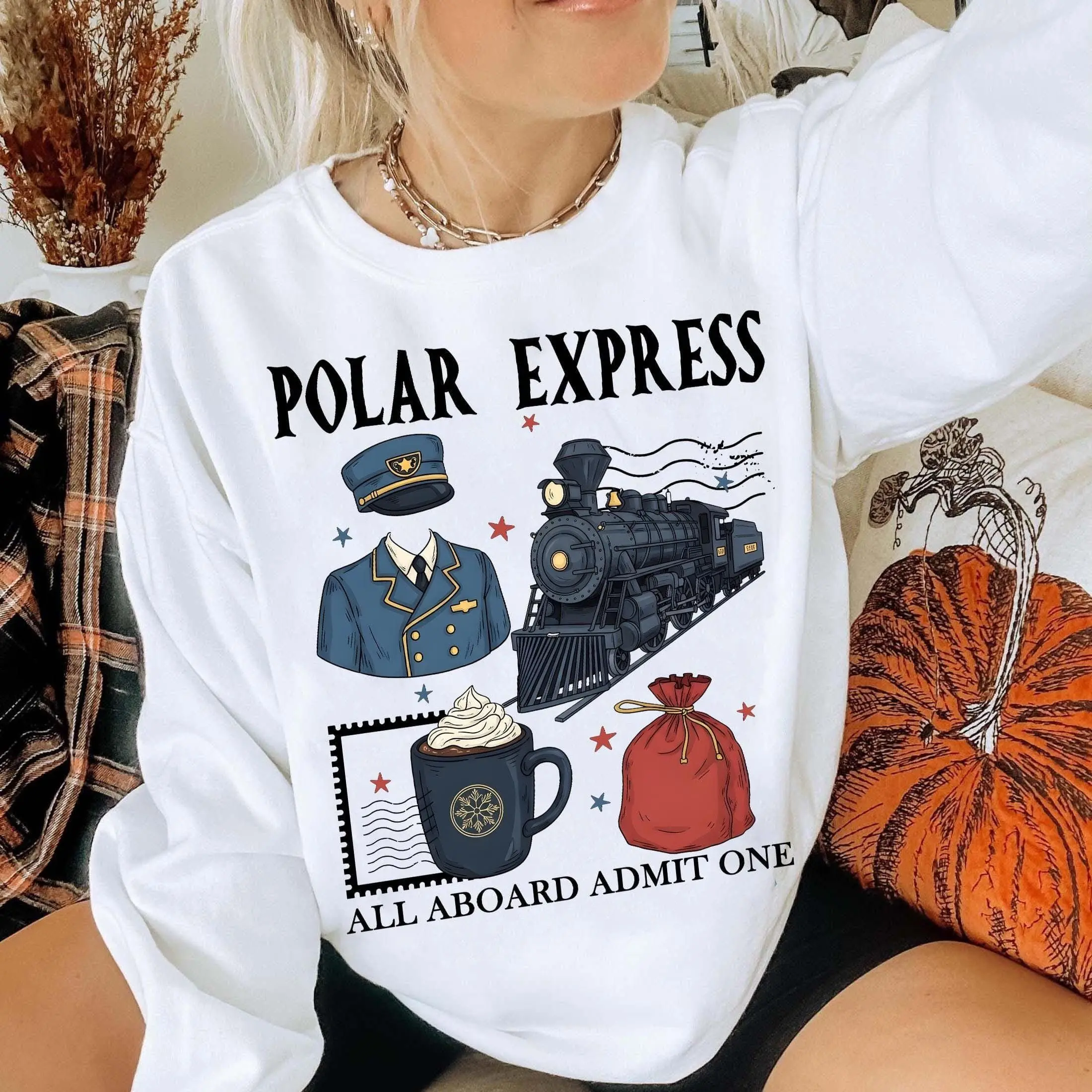 [Sale off up to 50%] Polar Express Believe Christmas Sweatshirt, 90s Holiday Movie, North Pole Magic, Retro Holiday Gifts, streetwear graphic tee