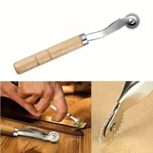 1pc/2PCS Handmade patchwork line pressing wheel dotted line drawing wheel fabric marking wheel gear marking device point cloth sampling roller marking wheel Sewing Tools