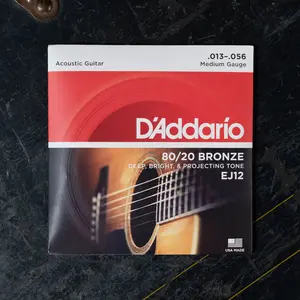 D'Addario EJ12 80/20 Bronze Acoustic Guitar Strings - Medium