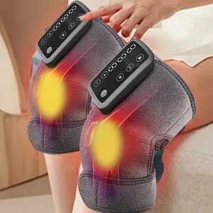 Portable 3-in-1 Knee Massager,Cordless Knee Massager and Vibration,Adjustable Temperature Knee Massager with Clear Visible  Screen Comfort，Heated Massage Knee Pad, Multi-Functional Advanced Heating Massager, Cordless Light Therapy, Smart Temperature