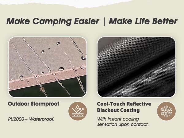 SENLEETO 8-10 Person Instant Cabin Tent - 129 Sq Ft 4-Season Family Tent, 5-Min Setup with Stove Jack Port & Skylight, Waterproof for Camping