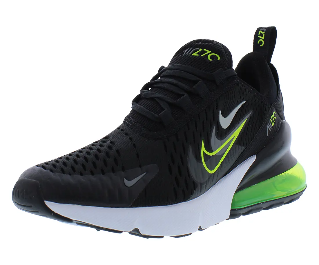 NIKE Air Max 270 GS Boys' Athletic Sneaker, Casual Synthetic Sports Shoes with Laces for School and Play, Athletic Sneaker Footwear, Casual Athletic Footwear