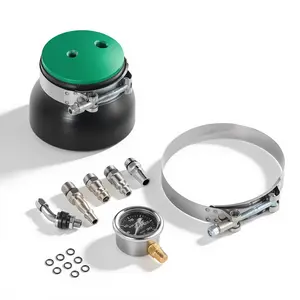 VEVOR Turbo Boost Leak Tester 4", 3" 6061 Aluminum End Cap, 0-30 PSI Adapter Gauge Range, Check Test Intake Charge Pipe Pressure Leaks with 4 Pairs of Air Fittings for Turbo Cars, SUVs, Diesel Trucks