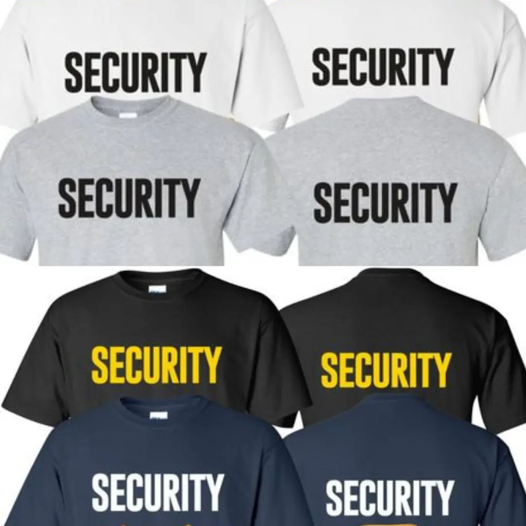 Men's Soft Classic Short-Sleeve Cotton Round Neck Sublimation Security T-Shirt - Casual Menswear Tops for Daily Wear, Classic T-Shirts