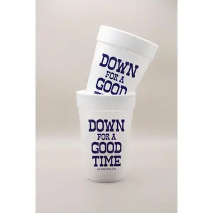 Down for a Good Time 16oz. Foam Party Cups (Set of 10)
