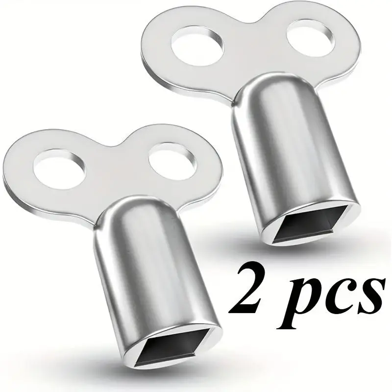 2pcs Durable Zinc Alloy Radiator Bleed Keys | Fit for Heating Vent Valves | High-Quality with EU Standard Connector Thread | Ideal for Plumbing Maintenance, Universal Fit, Vent Key