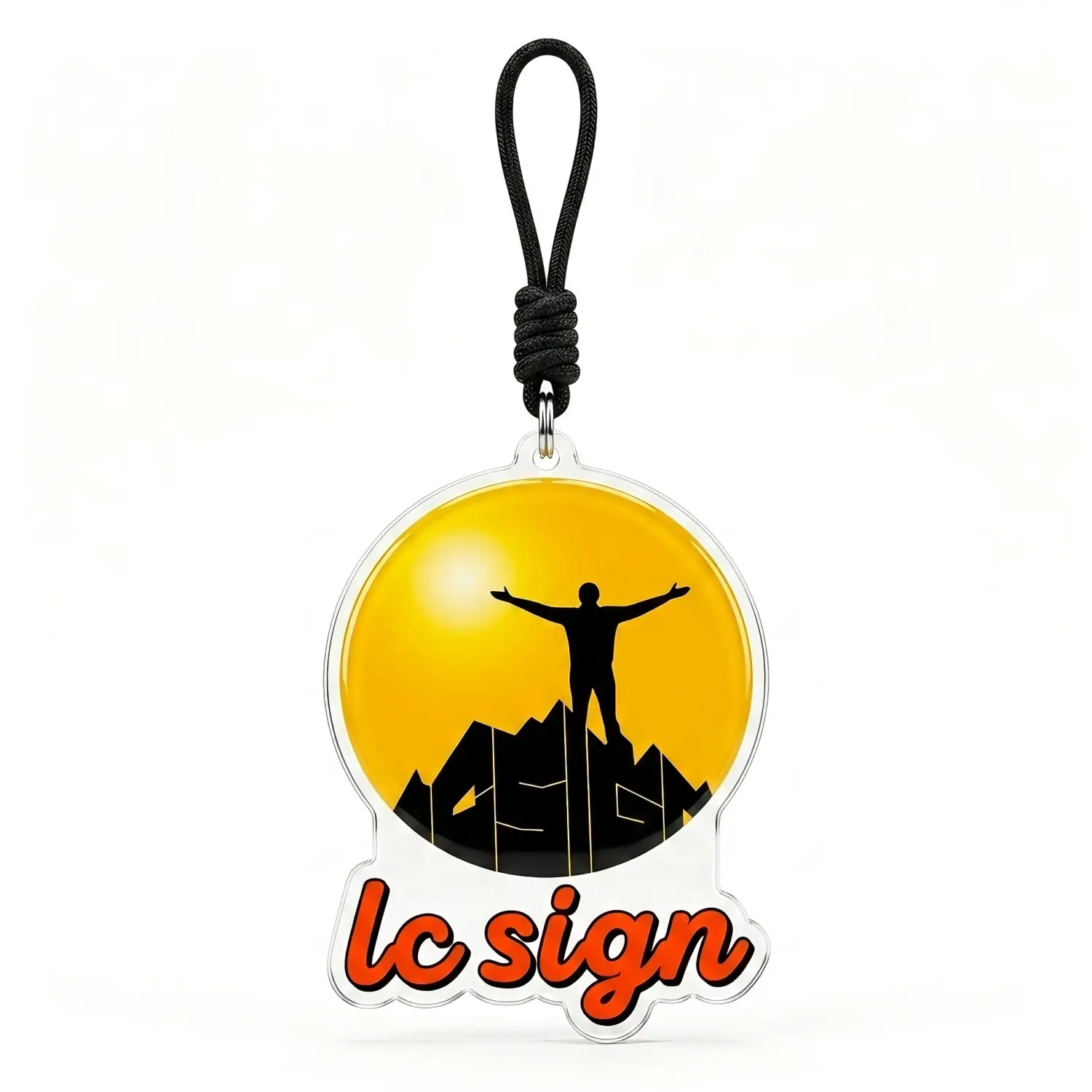LCSIGN Logo Acrylic Keychain,Personalized Backpack Charm for Fans, Brands & Creators,Backpacks, Bags, Keys & KOL Merchandise