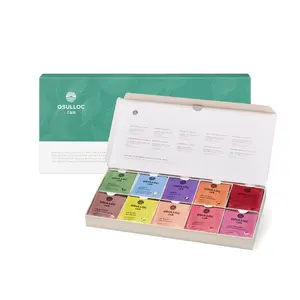 [OSULLOC Official] Premium Tea Collection (40 count, 10 flavors x 4 ea) ㅣ Assorted Tea bag sampler, Tea gift Sets for Tea lover, Self Care Gift Box, Premium Organic & Blended Tea from Jeju