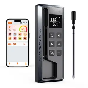 Meat Thermometer, 800FT Long Bluetooth Cooking Thermometer, Food Thermometer for Remote Monitoring of Grill, Oven, Smoker, Air Fryer, Rotisserie, iOS & Android App