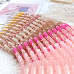 Solid color ballet nail tips wholesale, uncoated UV false nail patches, extra-long manicure press-on nails, Red Press on Nails Glossy Almond Shape Fake Nails Valentines Day Nails for Women