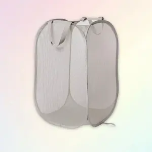 Pop-Up Mesh Hamper - Collapsible Laundry Hamper, for Bedroom, Brightroom