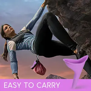 Portable Car Toilet for Women, Ergonomic Design, No Flush Compact Travel Size, Durable Rubber and Silicone Material, Easy Use and Storage, Camping Gear