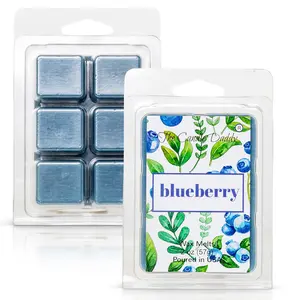Blueberry - Sweet Blueberry Scented Melt- Maximum Scent Wax Cubes/Melts- 1 Pack -2 Ounces- 6 Cubes