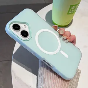Fin For Magsafe Wireless Charge Case For iPhone 16 Plus 15 14 13 12 Pro Max 11 3 in 1 Candy Color Matte Shockproof Magnetic Cover