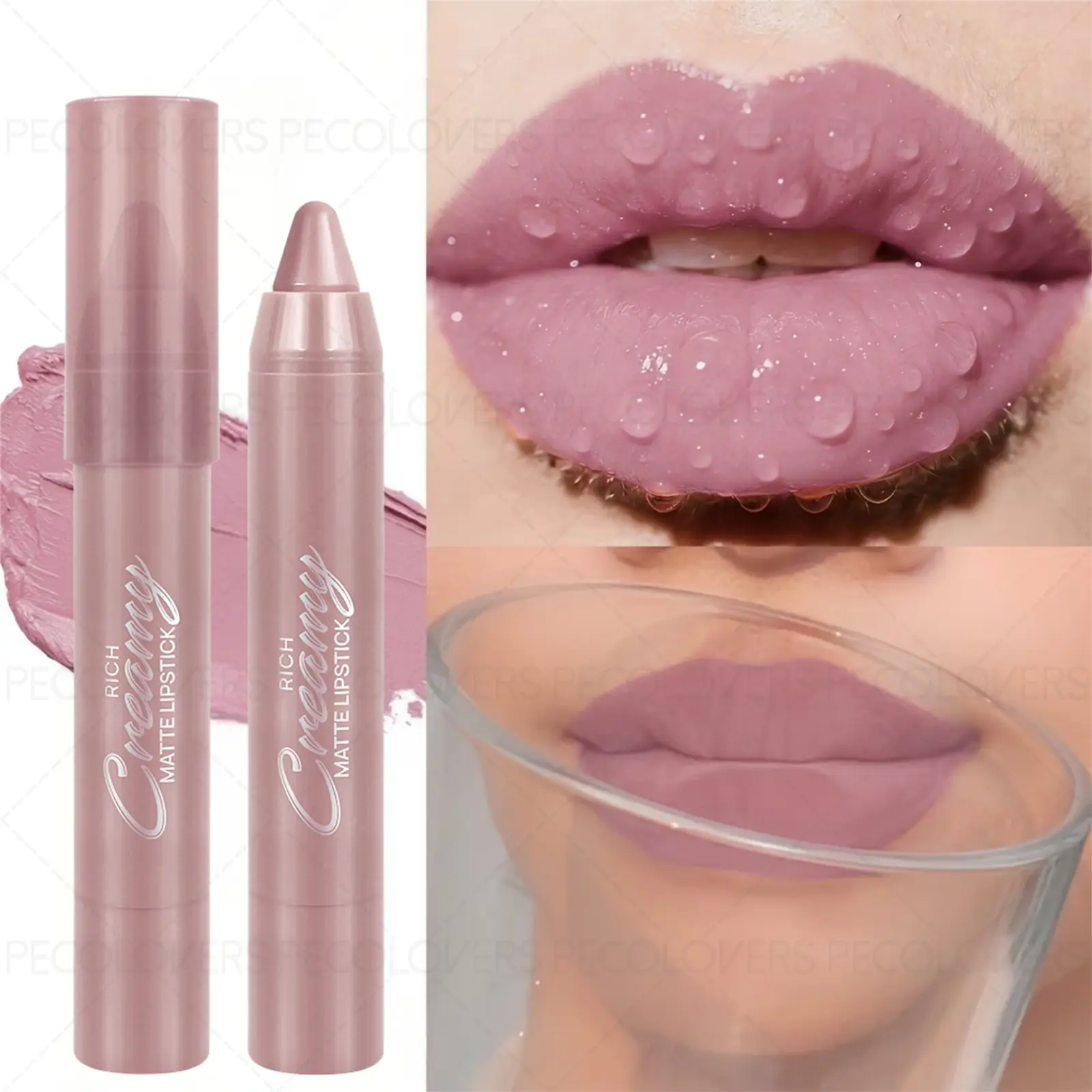 1PC Velvet Matte Lipstick Pen, Lip Products Makeup - Soft Texture, Moisturizing, Glossy, Semi-matte Gloss Formula, Contouring Lips, Non-stick Cup, Highly Pigmented, Waterproof & Smudge-proof, Suitable for Daily Use, Perfect Holiday Gift