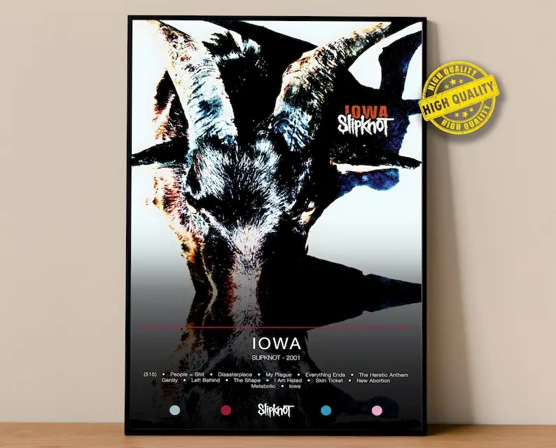 Slipknot Poster | Iowa Poster | Album Poster Prints | Wall Decor Posters | Album Cover | Metal Music Poster