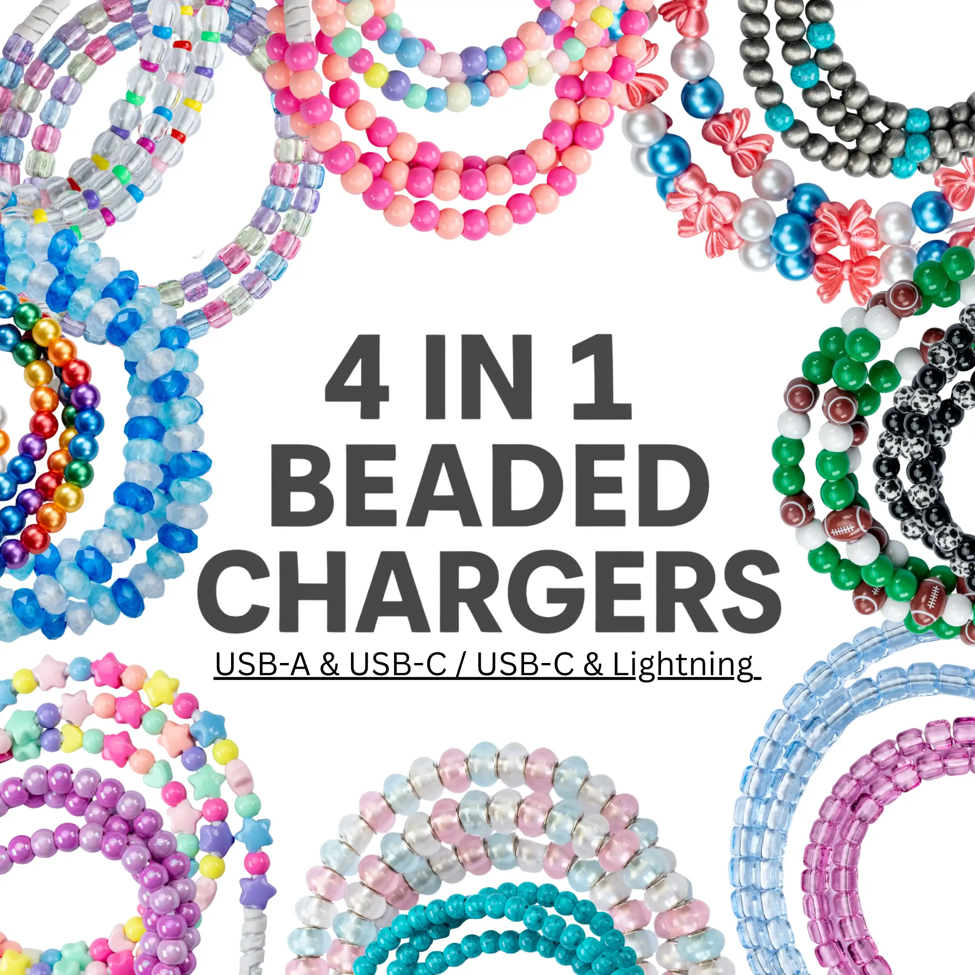 Buttercup 4-in-1 Beaded Charging Cord