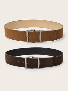 Women's Fashion Buckle Belt, Wide Suede Waistband for All Seasons, Casual Style, Perfect for Halloween and Everyday Wear, Casual Business Belt