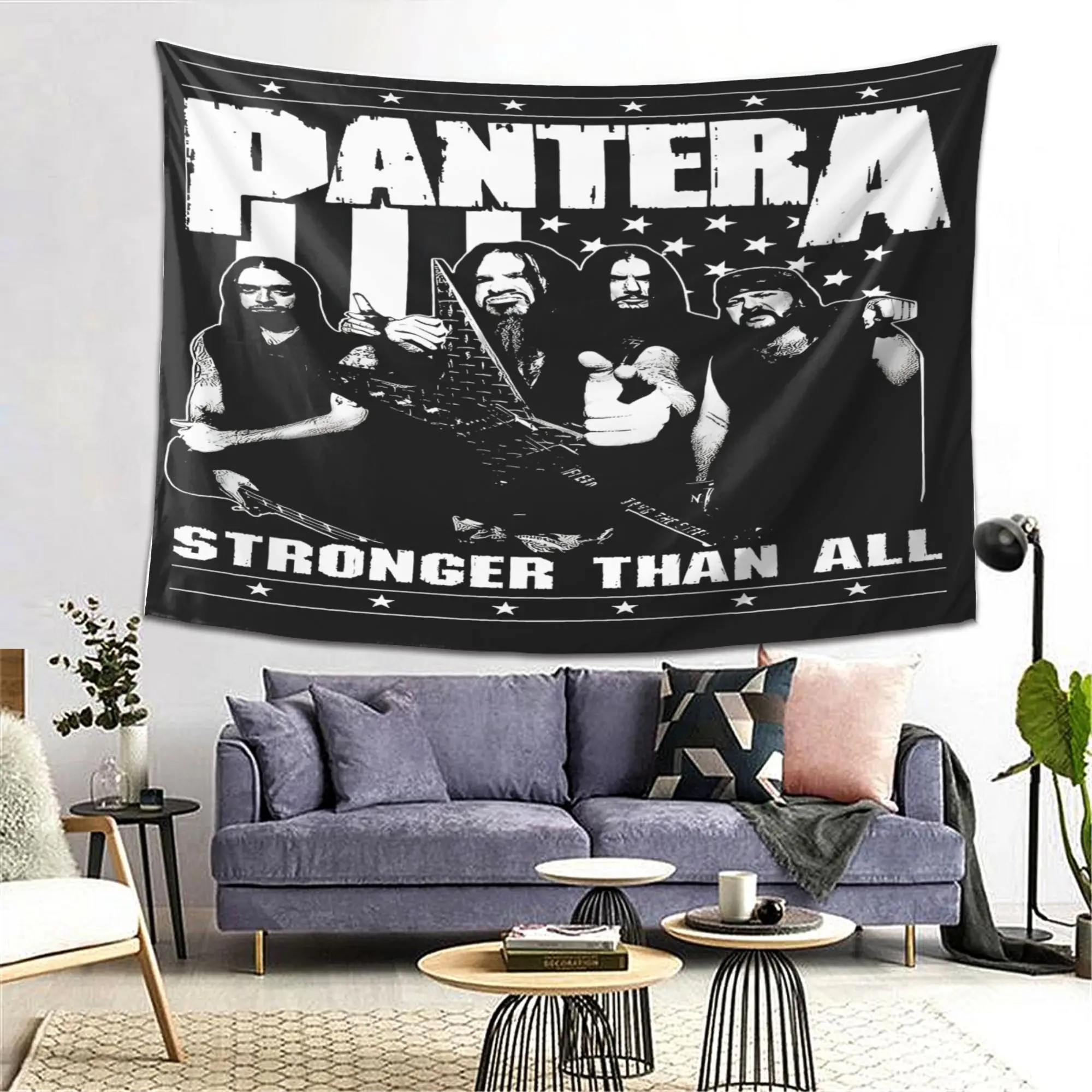 Pantera Graphic Cotton Tapestry, Eco-Friendly Wall Decoration Item, Multi-Size Modern Home Decor, Birthday Gift for Boys and Girls, Suitable for Living Room-Bedroom Use
