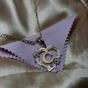 Initial C heart Necklace
