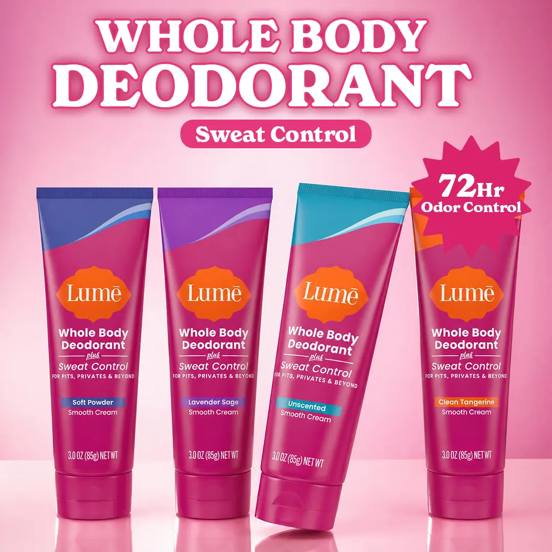 Lume Whole Body Deodorant PLUS Sweat Control Cream - All Body Deodorant Body Odor Remover Lume Whole Body Deodorant PLUS Sweat Control Cream - All Body Deodorant Body Odor Remover
