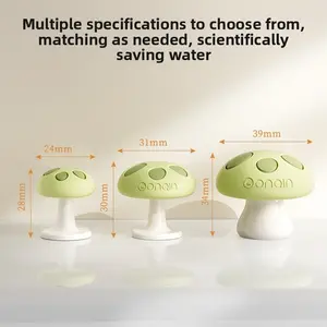 Mushroom Toilet Flush Button Universal Press Button for Bathroom Home Use Cute Design Replacement Parts Durable Silicone PC Material
