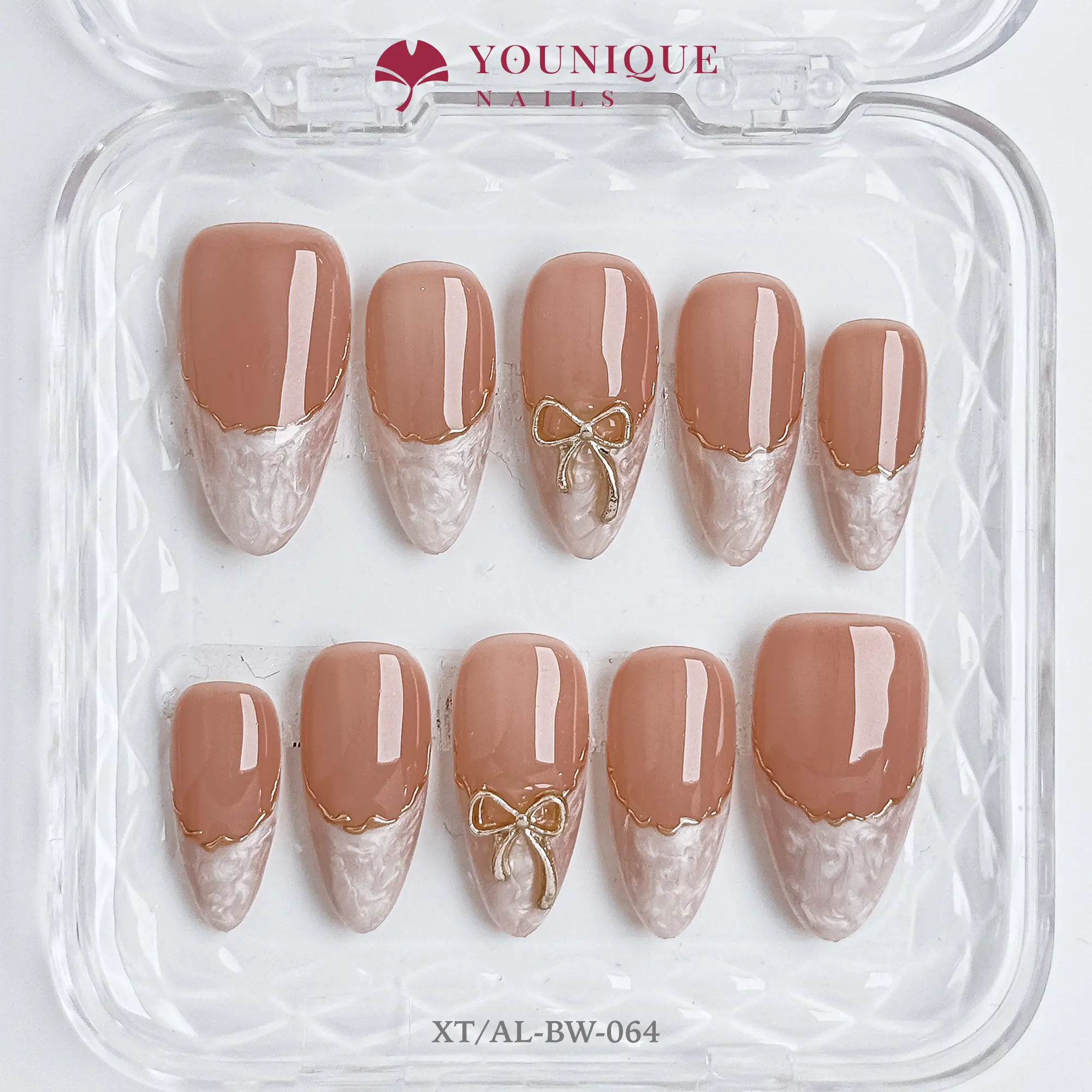 Younique Nails | 10PCS 100% Handmade Press-On Nails | Reusable Colorful Art acrylic stylish 3D luxurious Handcrafted