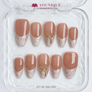 Younique Nails | 10PCS 100% Handmade Press-On Nails | Reusable Colorful Art acrylic stylish 3D luxurious Handcrafted