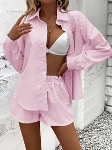 YBoutique Women's Spring Loose Fit 2 Piece Set | Relaxed Top & Elastic Waist Pants for Casual & Lounge