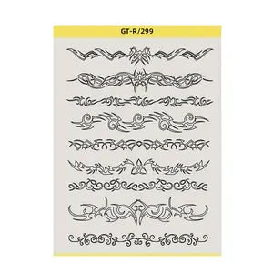 Pre-Drawn Tattoo Transfer Paper Roll, Fashion Style, Line Art, Ca Prop 65 Compliant, No Additional Features, Ideal for Temporary Tattoos, Tattoo Stencil