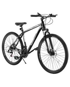 VEVOR Mountain Bike, 29 inch MTB Bicycle with Front Suspension, 21 Speeds SHIMANO Twist Shifting, Comfort Saddle, Dual Disc Brakes, Aluminum Alloy Frame, Adult Sport Cycling Bicycle for Men Women Trail Snow