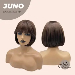 JBEXTENSION 10 Inches Short Chocolate Brown Wig with Bangs JUNO JBEXTENSION 10 Inches Short Chocolate Brown Wig with Bangs JUNO