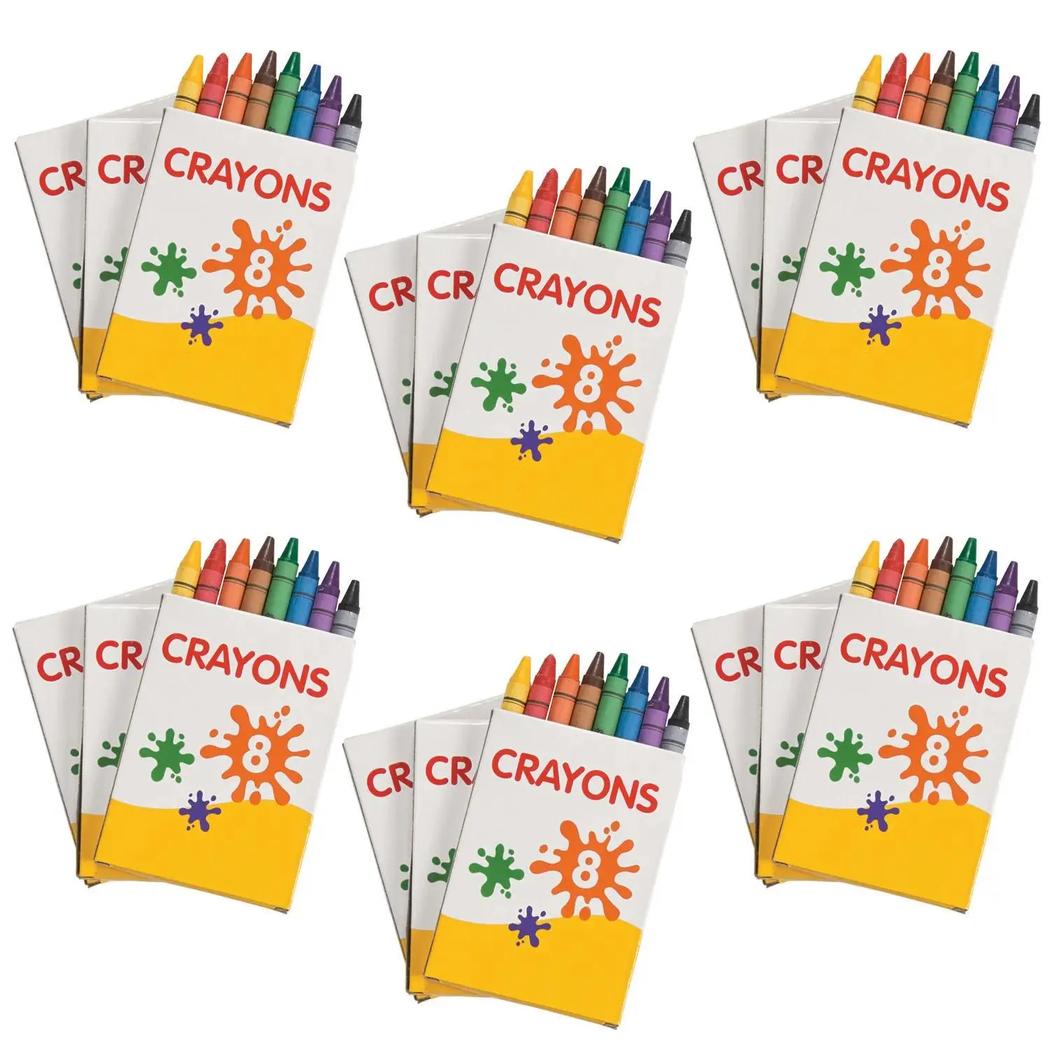 3 1/2" Bulk 48 Boxes of Classic Crayons - 8 Colors per Box 3 1/2" Bulk 48 Boxes of Classic Crayons - 8 Colors per Box