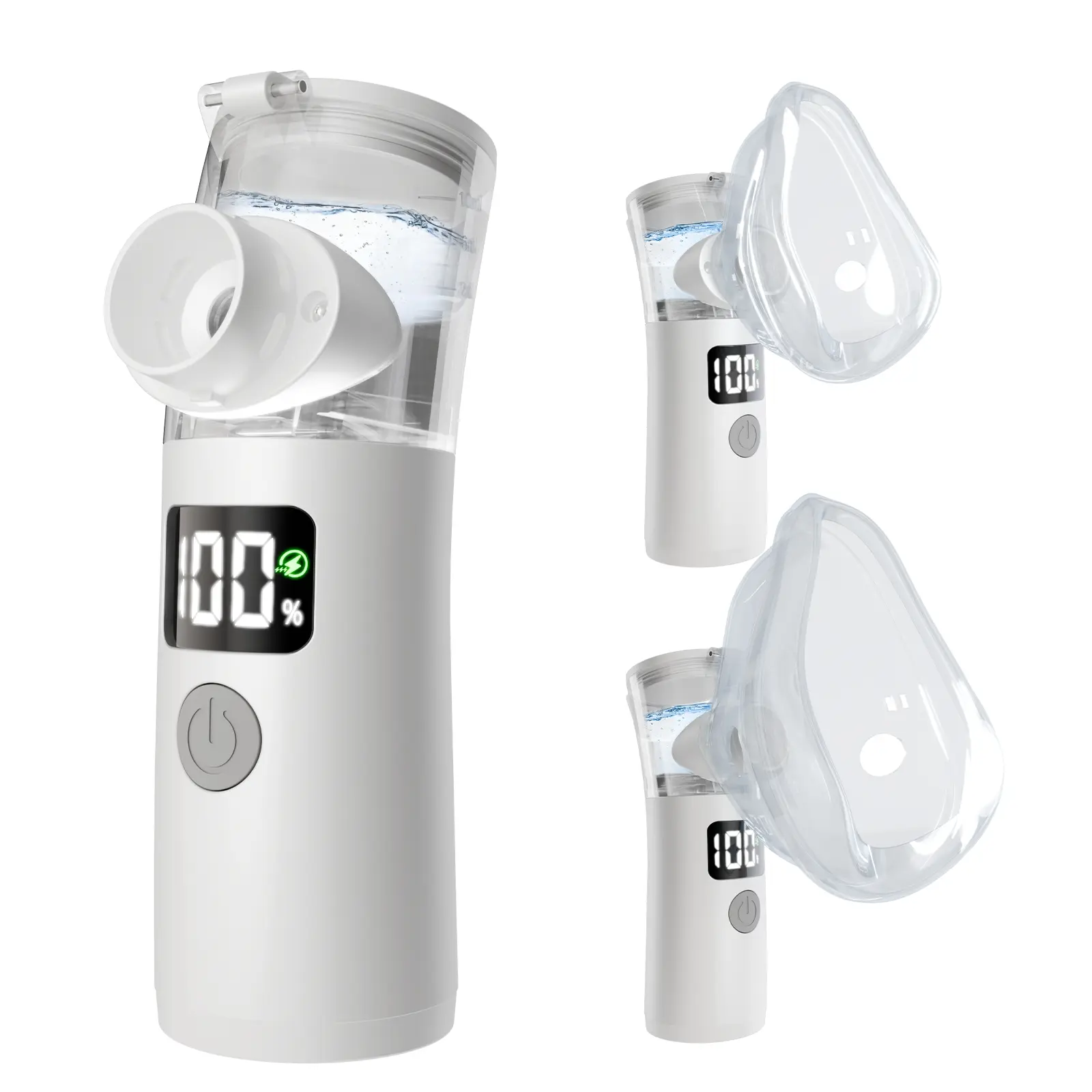 USB Rechargeable Handheld Nebulizer Machine – Type C Portable Kit with LED Display & Auto Cleaning for Family Travel
